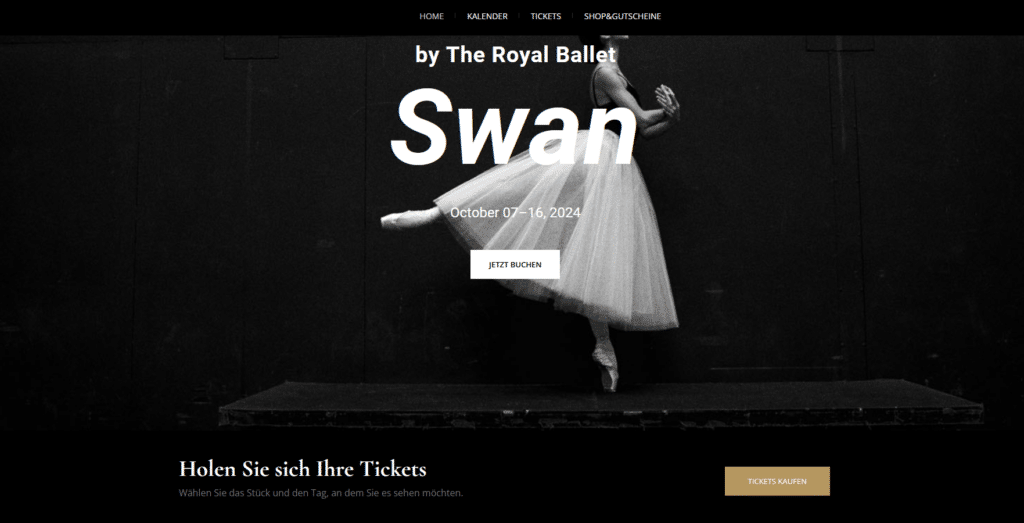 Demo Ticketshop for a theatre or opera