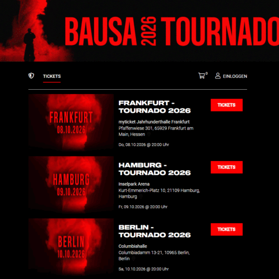 Screenshot Ticketshop Bausa