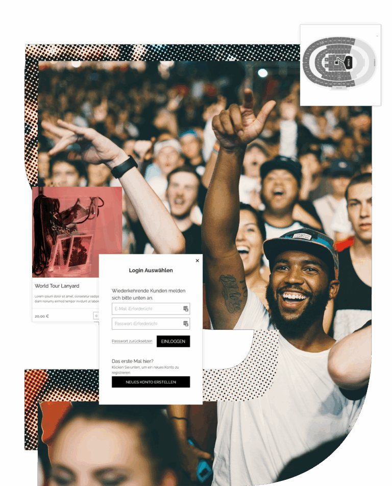An enthusiastic young audience that is clearly having fun. That's why you can see screenshot excerpts from the online ticket shop