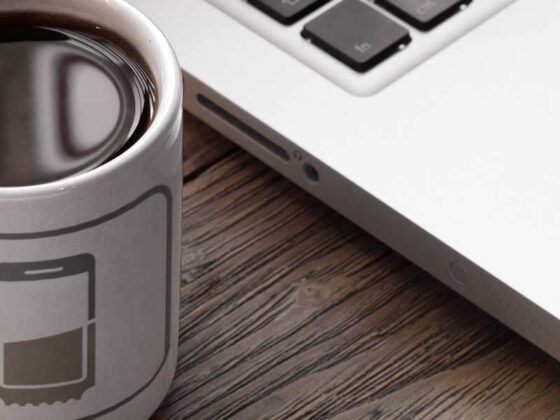 Coffee mug with egocentric Systems logo